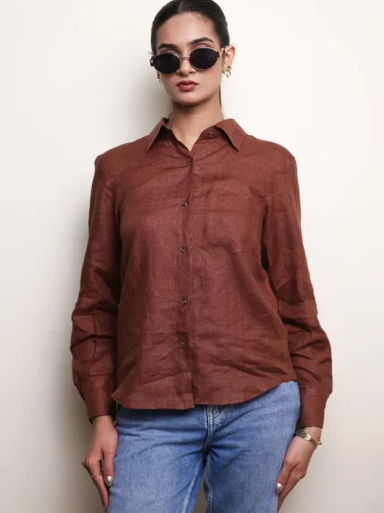 Cocoa Brown Formal Shirt