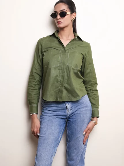 Moss Green Formal Shirt