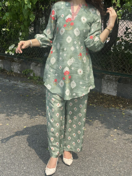 Sage Bloom Kurta Set